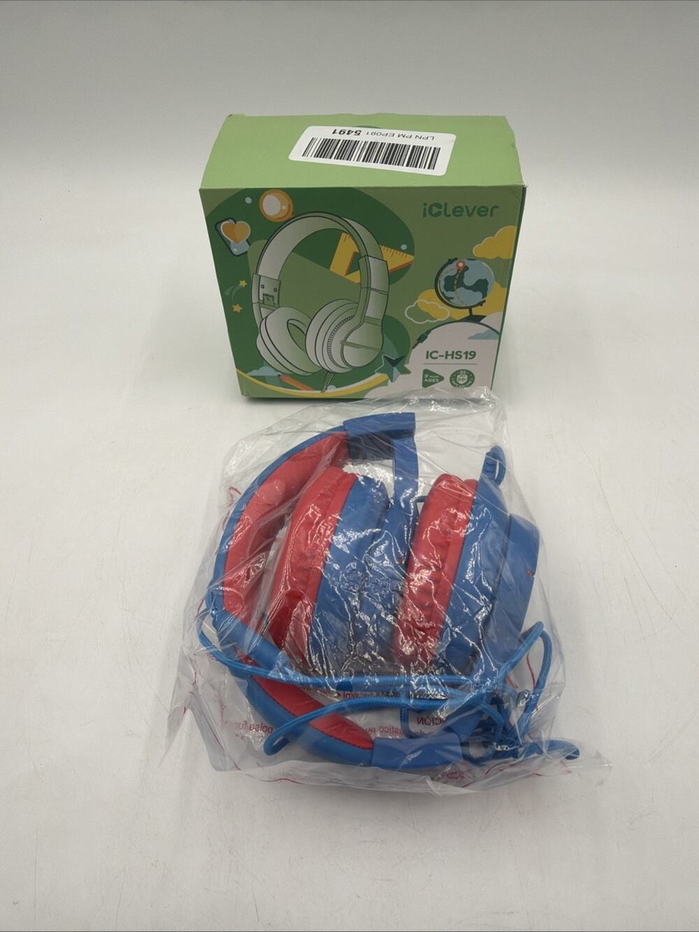 Kids Headphones for School Travel, Safe Volume Limited, HD Mic Stereo Sound Over